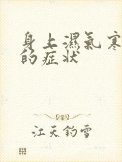 身上湿气寒气重的症状