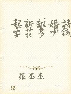 起诉离婚请律师要花多少钱