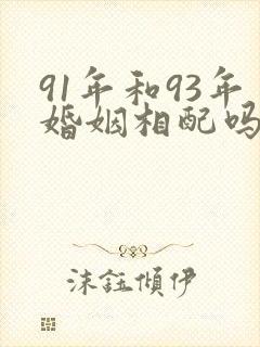 91年和93年婚姻相配吗