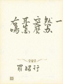 右耳突然一直耳鸣怎么办封面