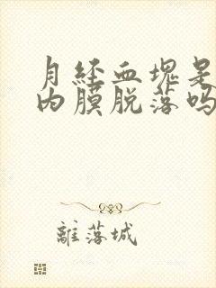 月经血块是子宫内膜脱落吗封面