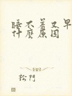 睡不着又早醒是什么原因