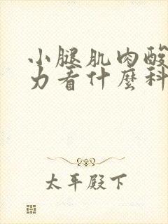 小腿肌肉酸痛无力看什么科