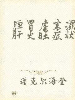 脾胃虚寒湿气重肝火旺症状