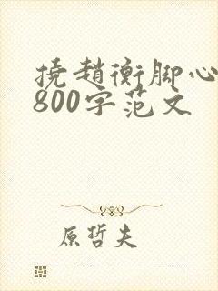 挠赵衡脚心作文800字范文