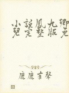 小说凤九卿元宝儿完整版免费阅读大结局封面