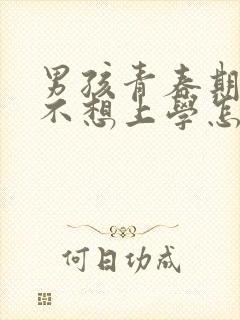 男孩青春期叛逆不想上学怎么办