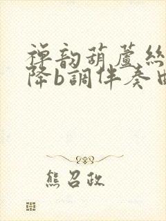 禅韵葫芦丝独奏降b调伴奏曲