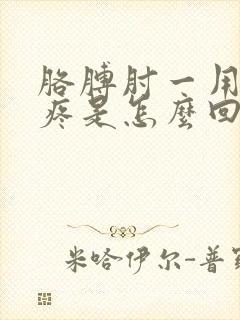 胳膊肘一用力就疼是怎么回事封面