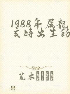 1988年属龙亥时出生的命运
