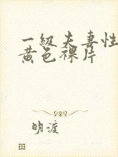 一级夫妻性生活黄色裸片