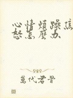 心情烦躁焦虑易怒怎么办封面