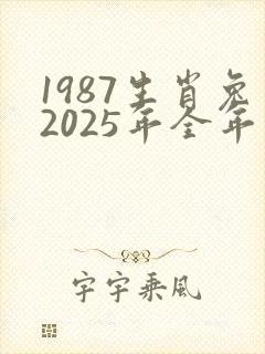 1987生肖兔2025年全年运势