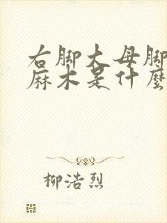 右脚大母脚趾头麻木是什么原因