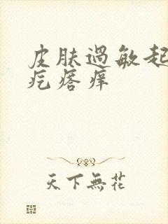 皮肤过敏起小硬疙瘩痒