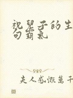 祝儿子的生日短句霸气