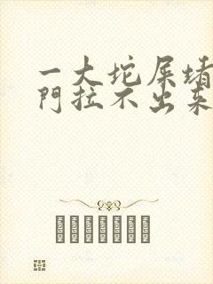 一大坨屎堵在肛门拉不出来怎么办