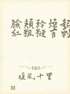 脸颊干燥起皮发红粗糙有刺痛感