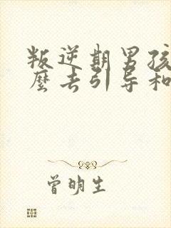 叛逆期男孩子怎么去引导和沟通