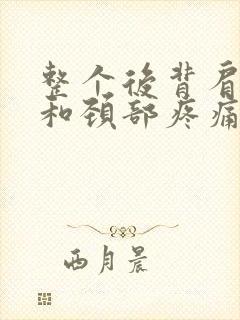 整个后背肩胛骨和颈部疼痛