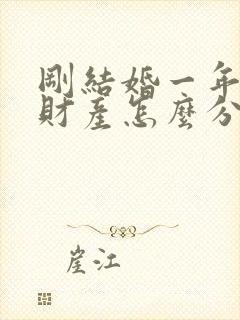 刚结婚一年离婚财产怎么分