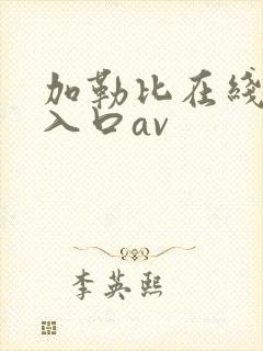 加勒比在线最新入口av