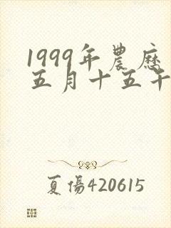 1999年农历五月十五午时出生的男孩命运