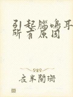 引起脑鸣耳鸣的所有原因