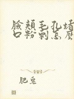 脸颊毛孔堵塞闭口粉刺怎么去除