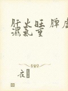 肝火旺 脾虚 湿气重