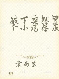 腋下突然冒出一个小疙瘩原因封面