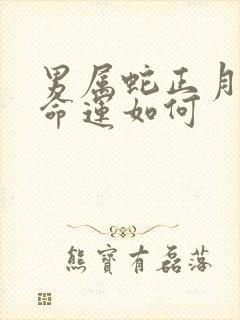 男属蛇正月出生命运如何