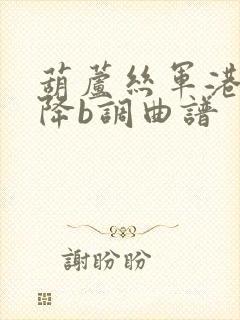 葫芦丝军港之夜降b调曲谱