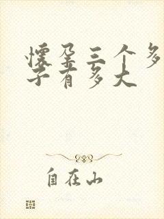 怀孕三个多月肚子有多大