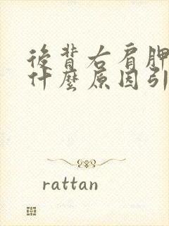 后背右肩胛疼痛什么原因引起的