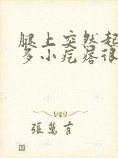 腿上突然起了很多小疙瘩很痒