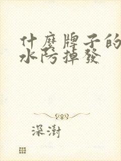 什么牌子的洗发水防掉发封面