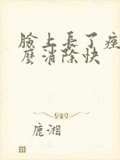 脸上长了痤疮怎么消除快