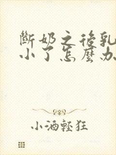 断奶之后乳房变小了怎么办封面