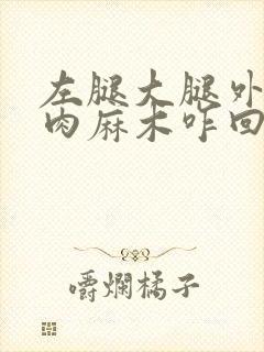 左腿大腿外侧肌肉麻木咋回事?