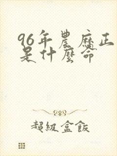 96年农历正月是什么命