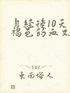 月经后10天有褐色的血又不像月经