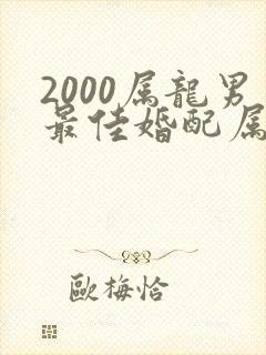 2000属龙男最佳婚配属相