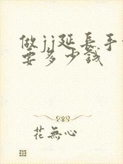 做jj延长手术要多少钱