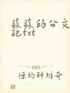 苏苏的公交车日记txt