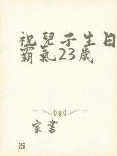 祝儿子生日短句霸气23岁