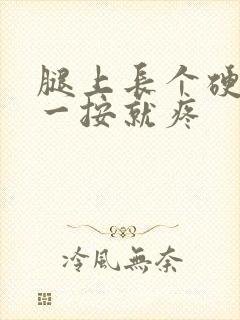 腿上长个硬疙瘩一按就疼