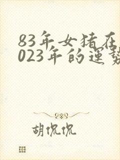 83年女猪在2023年的运势