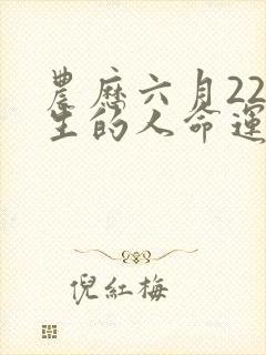 农历六月22出生的人命运