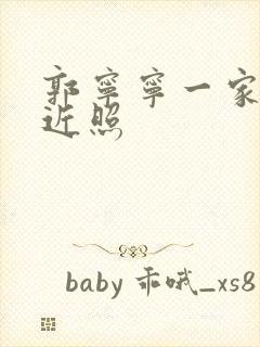 郭宁宁一家三口近照封面